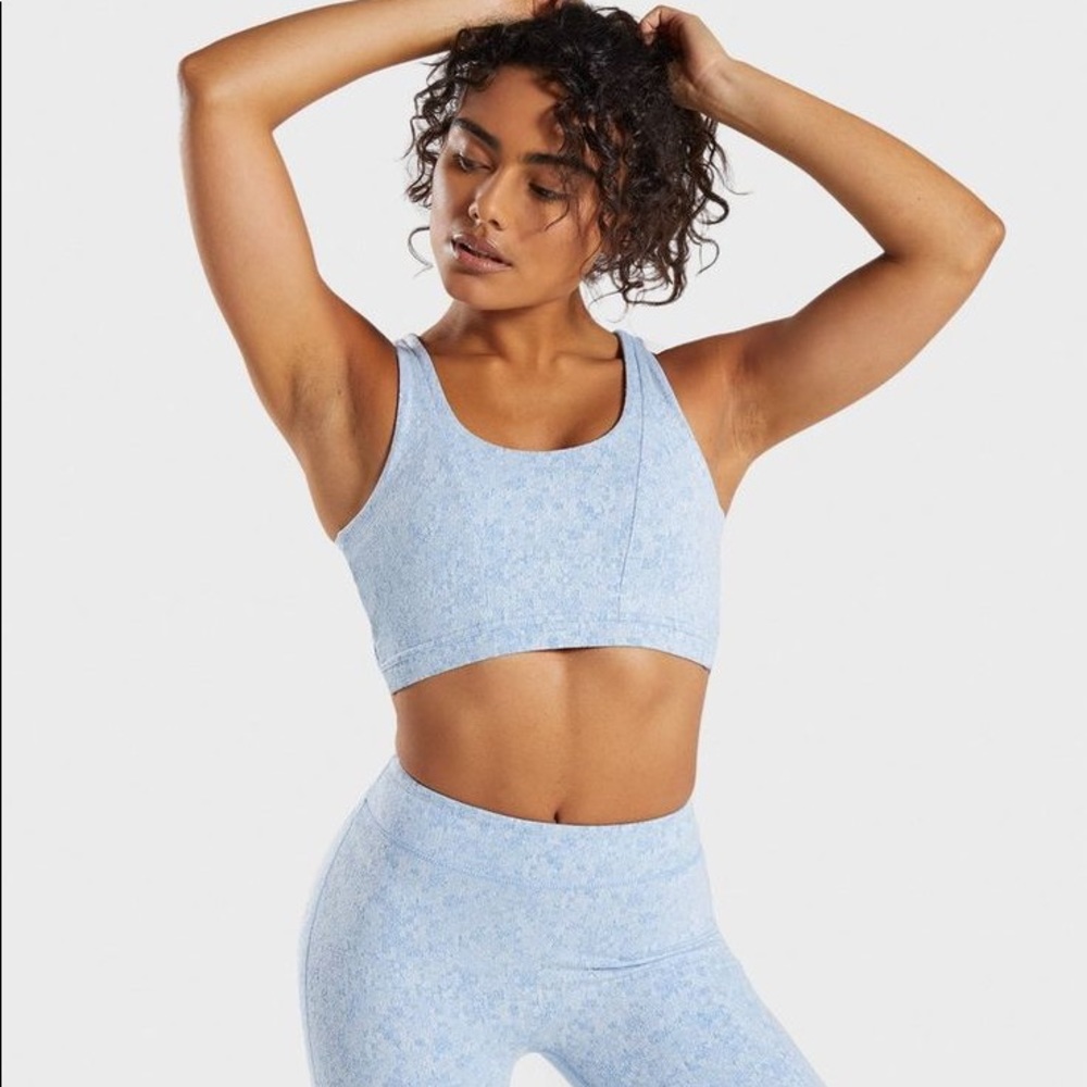 Gymshark Fleur Texture Leggings - Blue